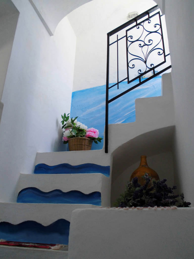 Stairway to the terrace with seaview